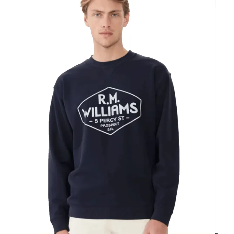 RM Williams Gladstone Crew Neck Dark Navy