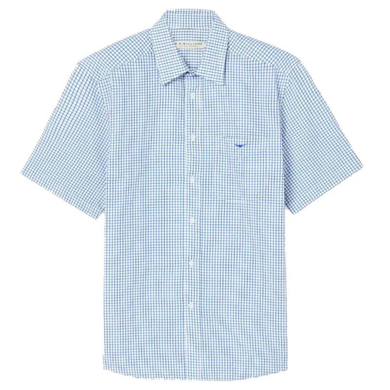 RM Williams Hervey Shirt White Blue