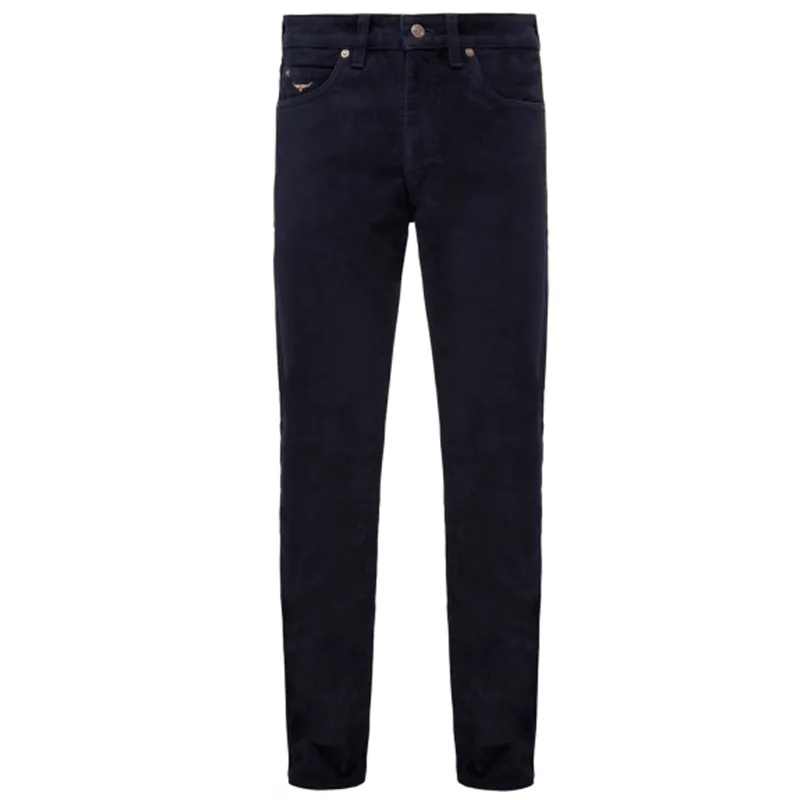 RM Williams Overseer 15oz Moleskin Jeans Steel Blue