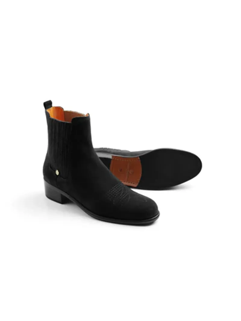 Fairfax and Favor Rockingham Chelsea Boot Black Suede-2