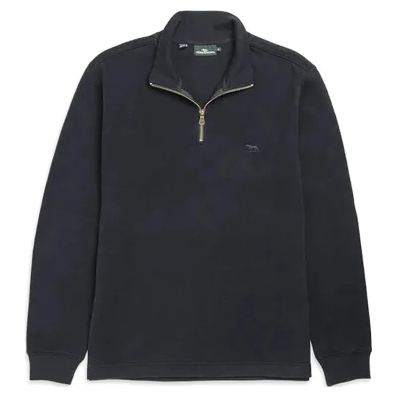 Rodd and Gunn Alton Ave 1/4 Zip Sweat in Eclipse-5