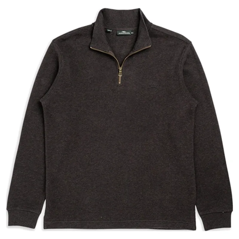 Rodd and Gunn Alton Ave 1/4 Zip Sweat in Mud-3