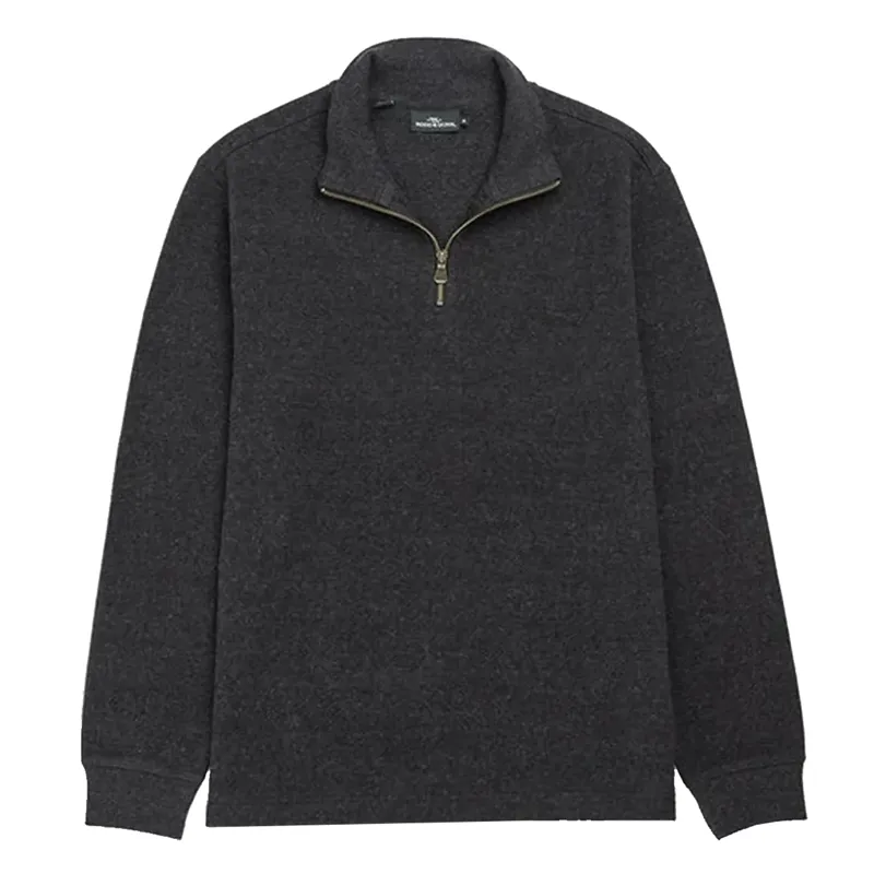 Rodd and Gunn Alton Ave Quarter Zip Sweat Asphalt