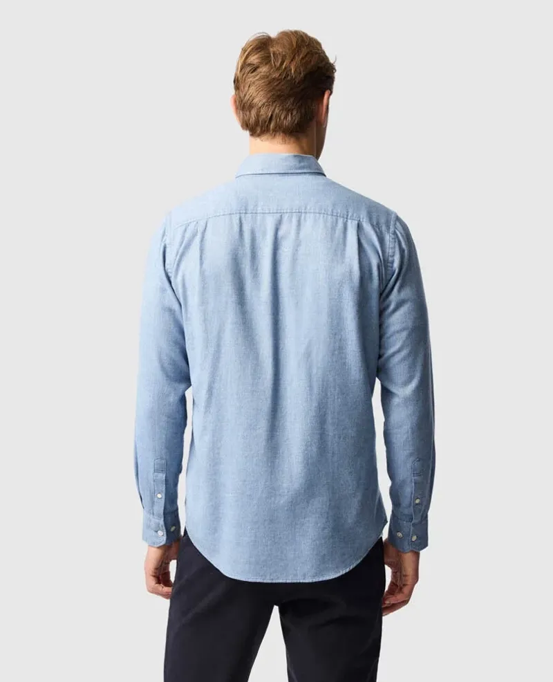 Rodd and Gunn Barrhill Long Sleeve Sports Fit Shirt in Chambray-3