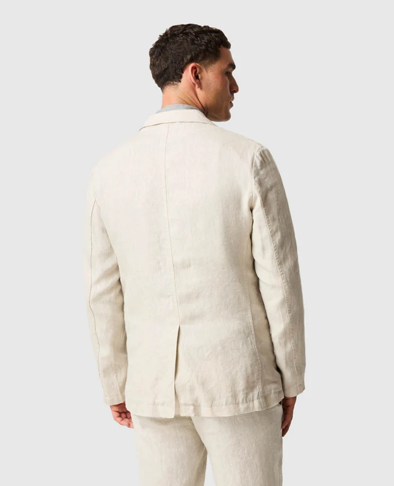 Rodd and Gunn Campbell Island Resort Linen Jacket in Oatmeal-2