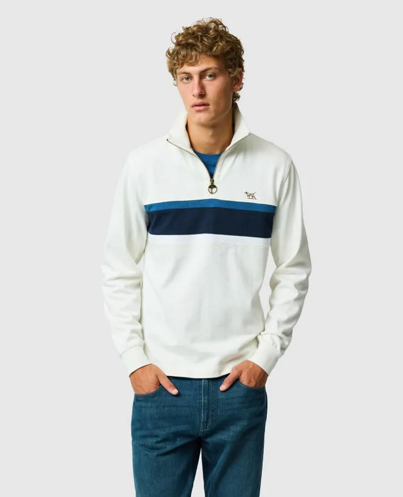 Rodd and Gunn Chesterfield Sweat in Bone-1