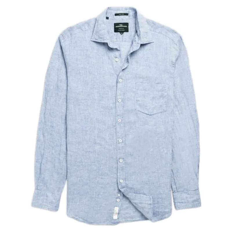 Rodd and Gunn Coromandel Sports Fit Linen Shirt in Denim