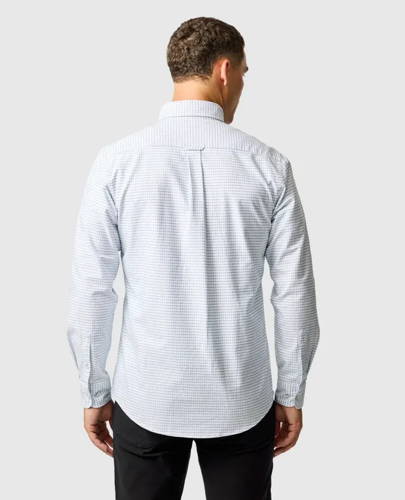 Rodd and Gunn Gunn Check Oxford 5 Sports Fit Shirt in Dusk Grey-1
