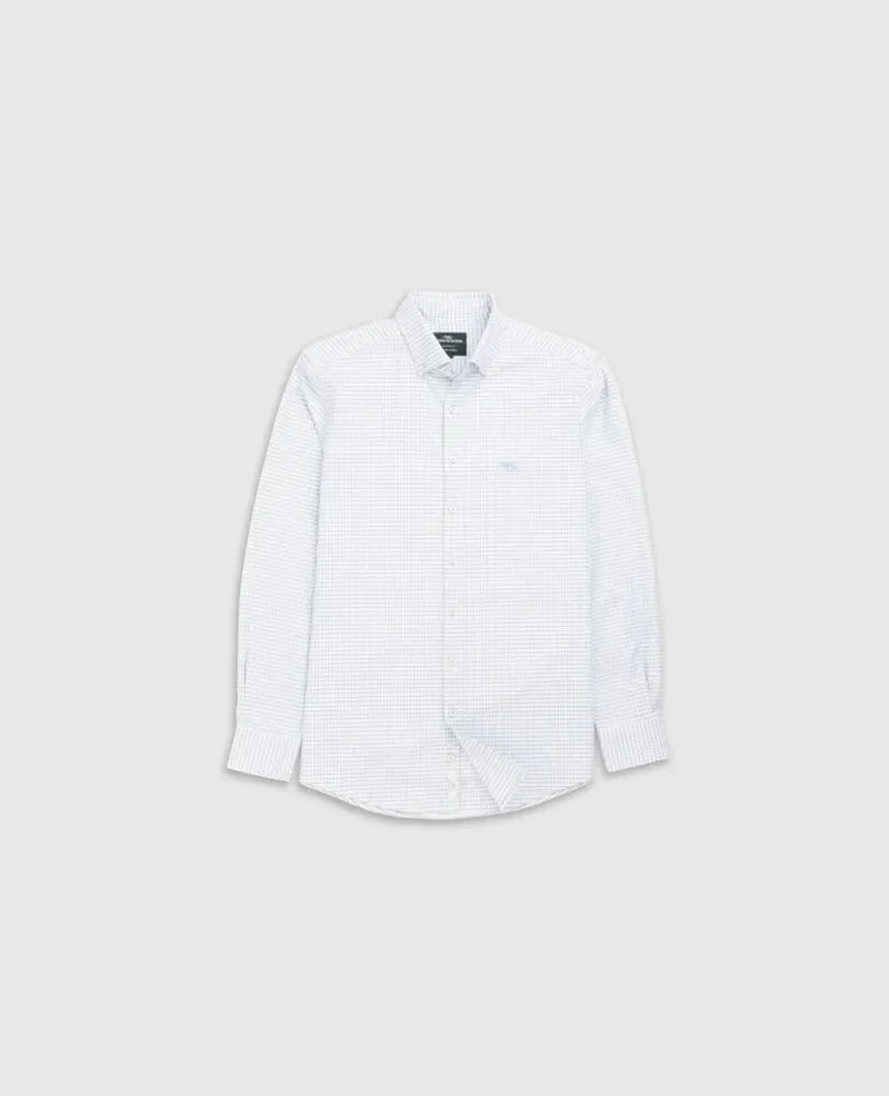 Rodd and Gunn Gunn Check Oxford 5 Sports Fit Shirt in Dusk Grey-5