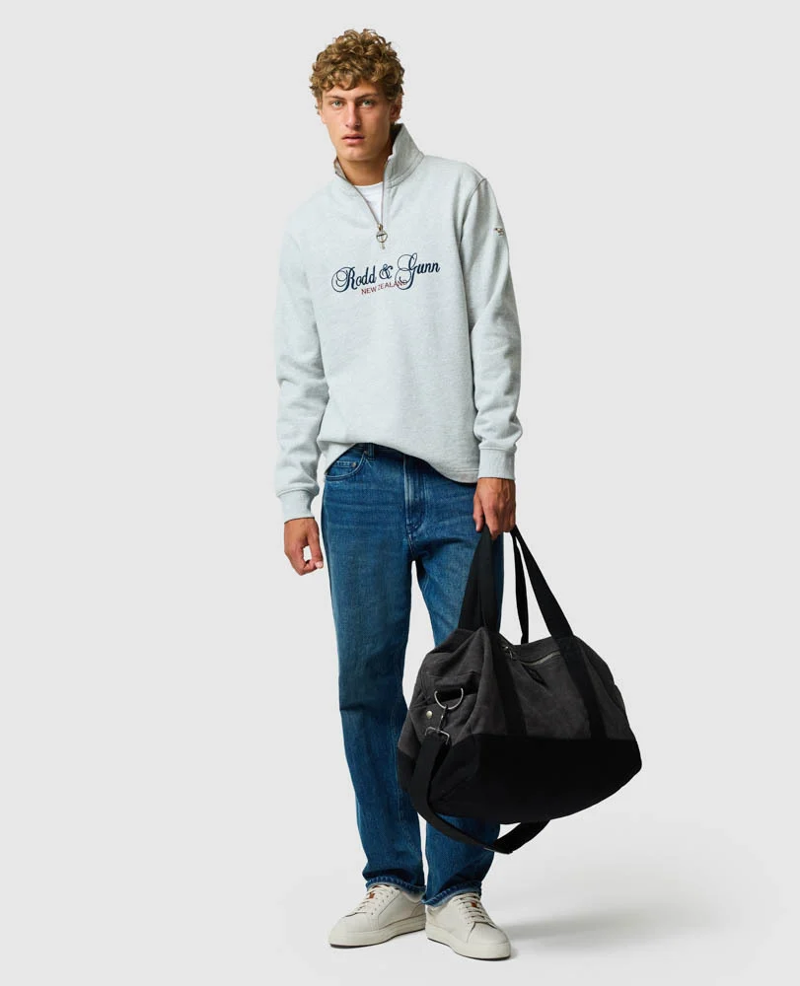 Rodd and Gunn Jubilee 1/4 Zip Sweat in Ash-3