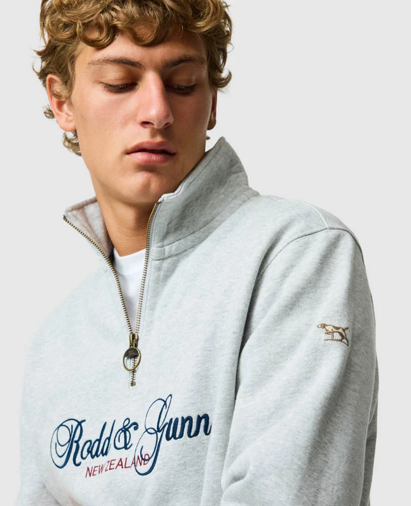 Rodd and Gunn Jubilee 1/4 Zip Sweat in Ash-4
