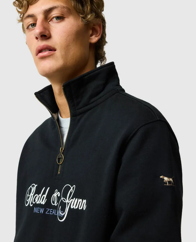 Rodd and Gunn Jubilee 1/4 Zip Sweat in Eclipse-4