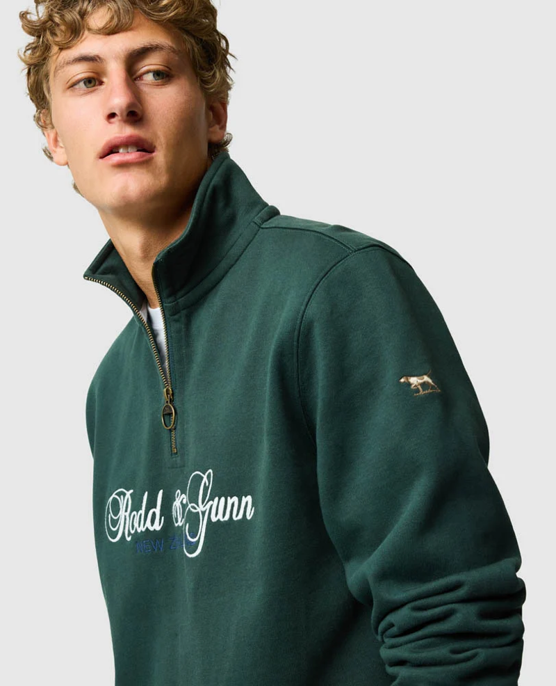 Rodd and Gunn Jubilee 1/4 Zip Sweat in Forest-4