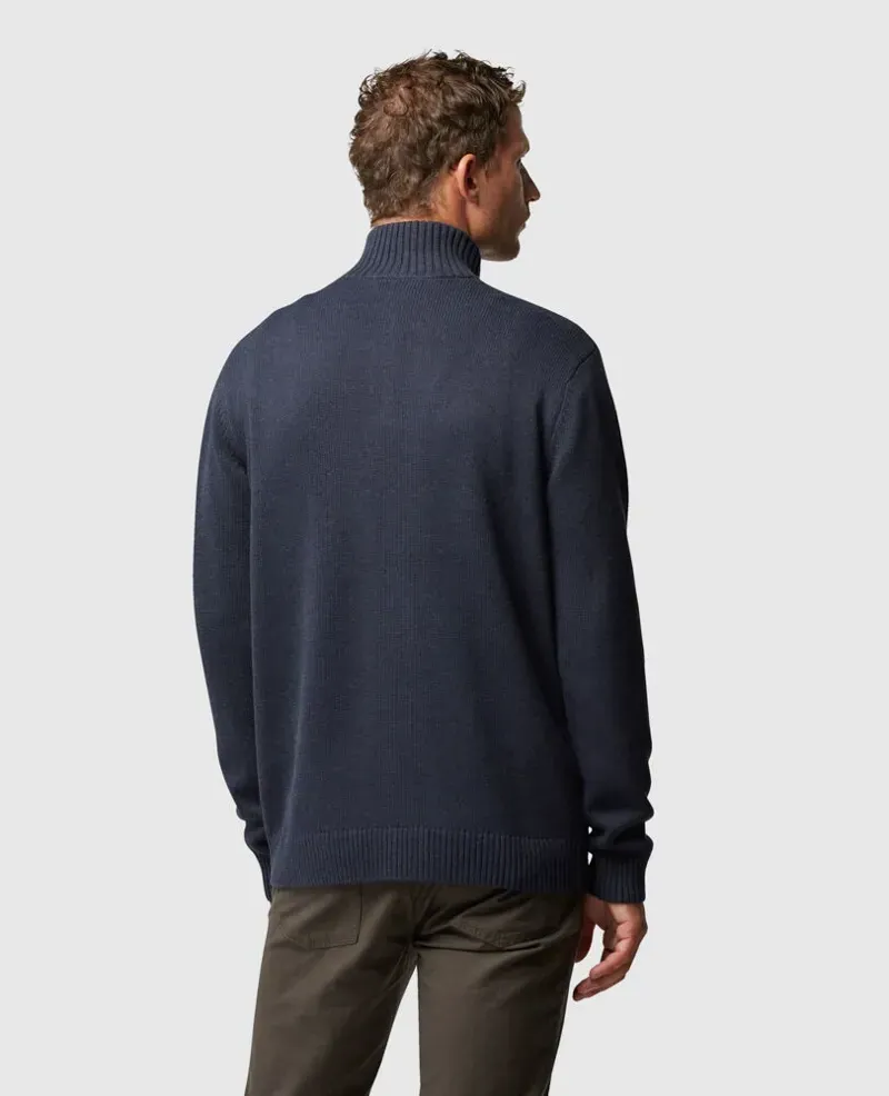 Rodd and Gunn Merrick Bay 1/4 Zip Knit Jumper Ink-4