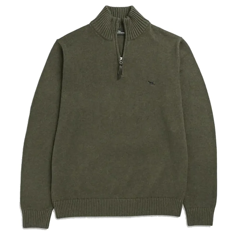 Rodd and Gunn Merrick Bay Quarter Zip Knit Loden