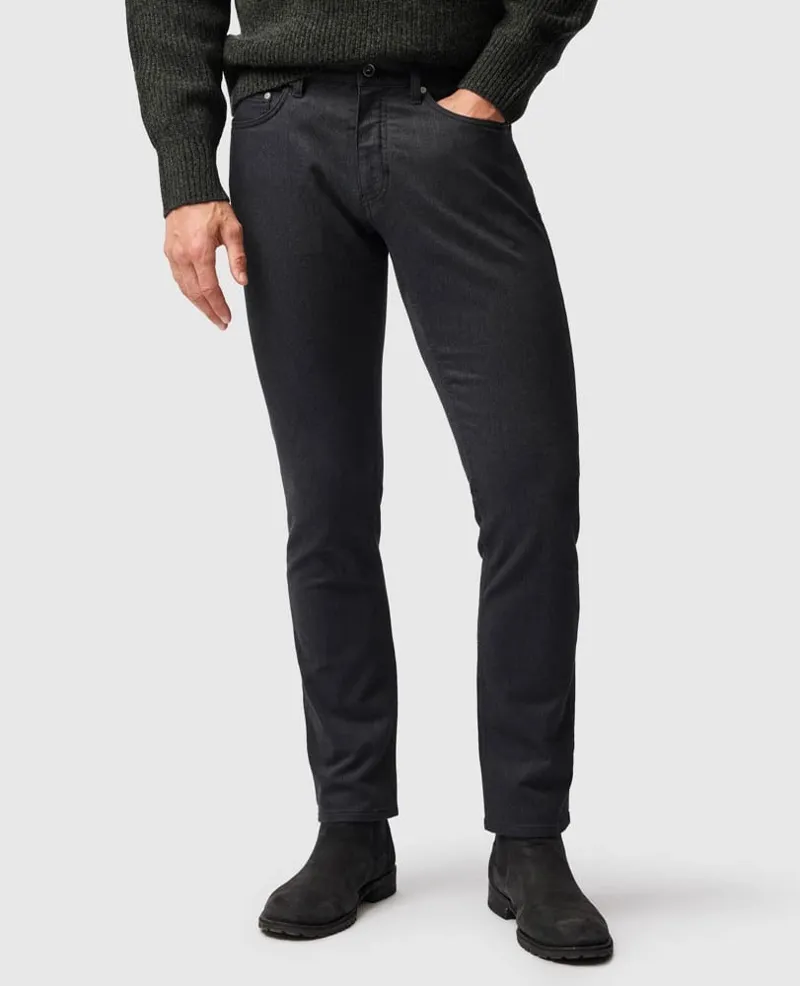 Rodd and Gunn Motion Melange Straight Fit Jean in Onyx-1