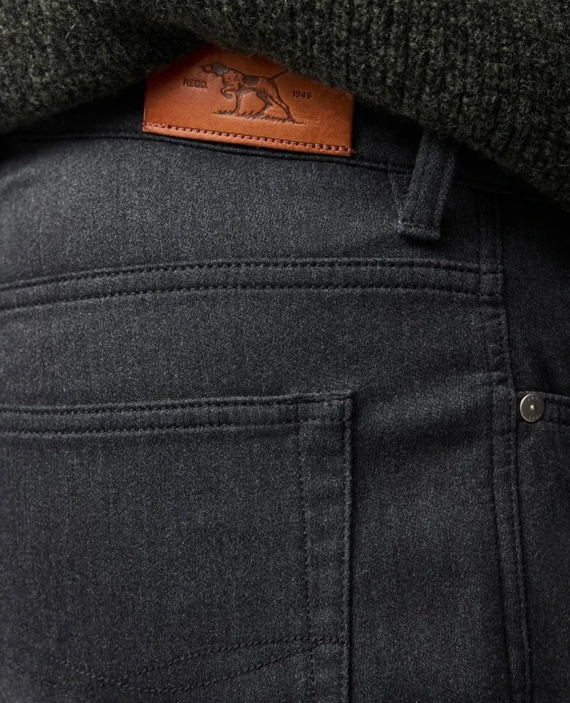 Rodd and Gunn Motion Melange Straight Fit Jean in Onyx-5