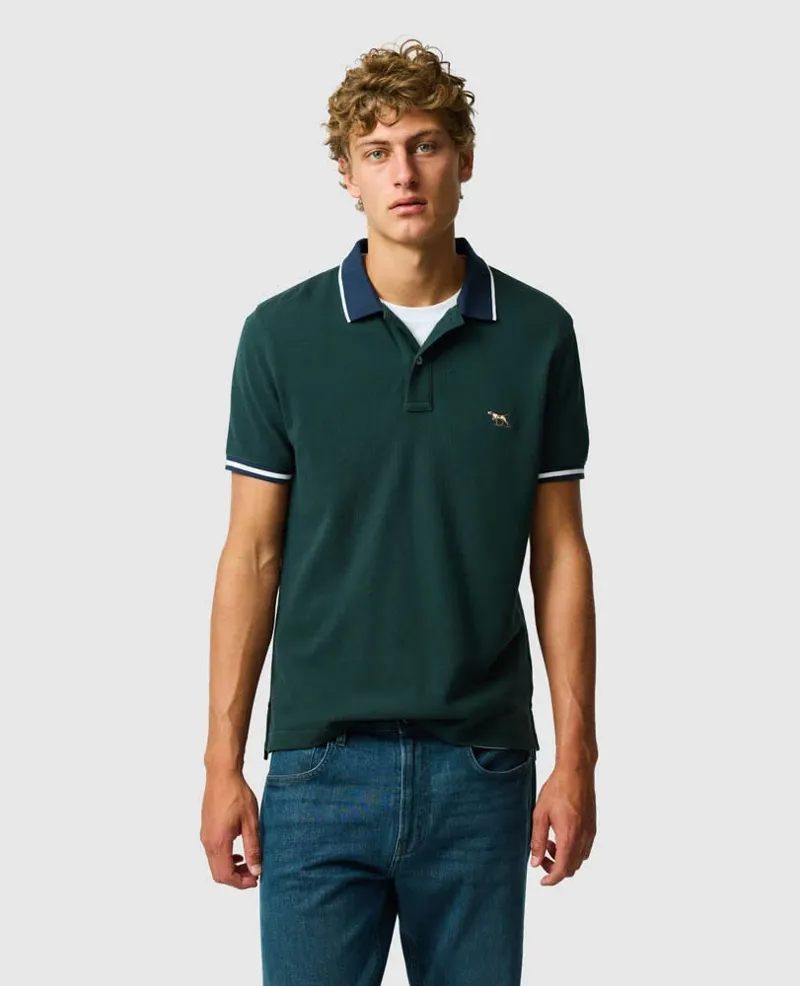 Rodd and Gunn New Lynn Sports Fit Polo in Forest-1