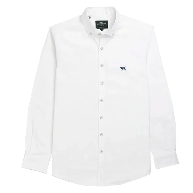 Rodd and Gunn Oxford Sports Fit Plain Shirt Snow