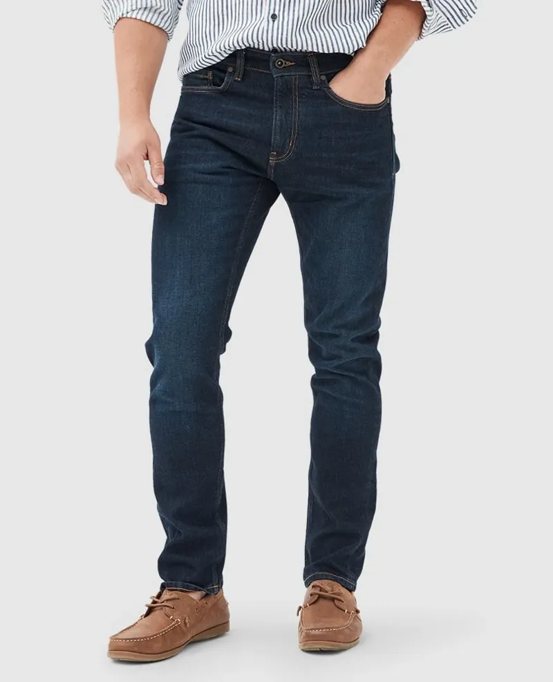 Rodd and Gunn Sutton Straight Italian Denim in Dark Blue-1