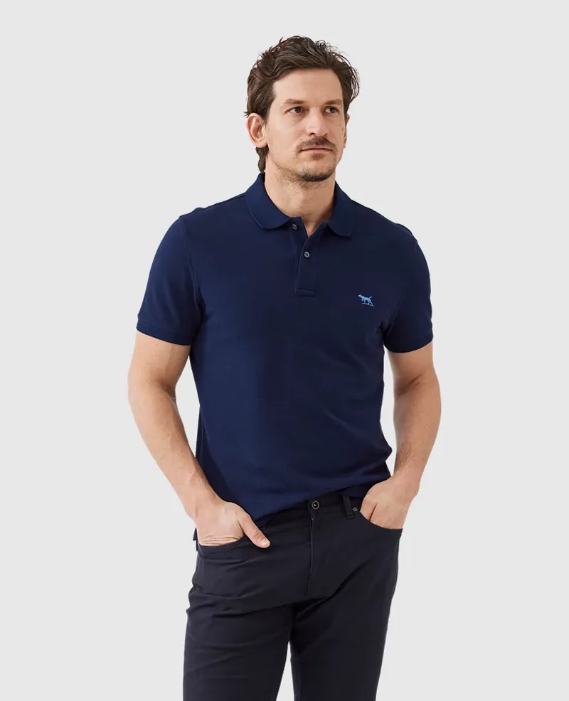 Rodd and Gunn The Gunn Sports Fit Polo in Eclipse-1