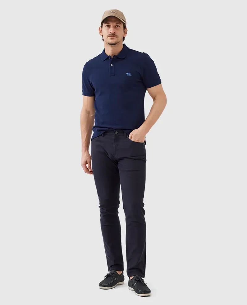 Rodd and Gunn The Gunn Sports Fit Polo in Eclipse-2