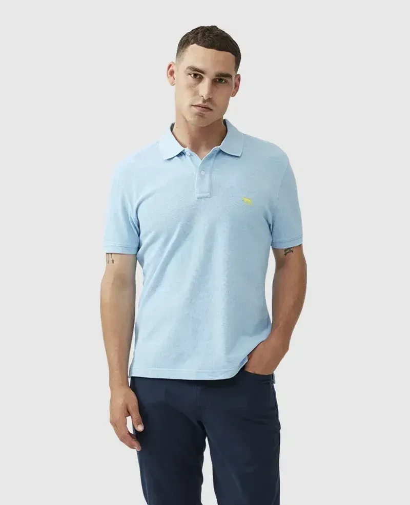 Rodd and Gunn The Gunn Sports Fit Polo in Surf-1