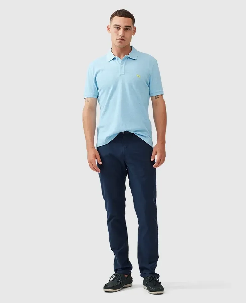 Rodd and Gunn The Gunn Sports Fit Polo in Surf-3