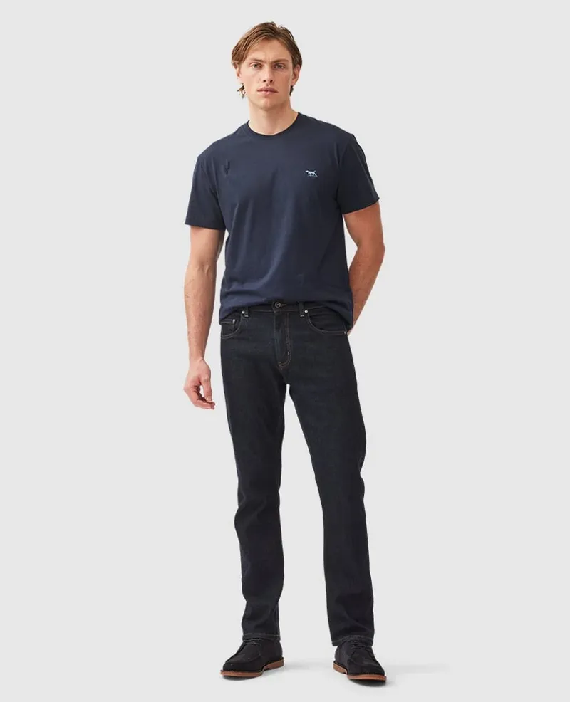 Rodd and Gunn The Gunn T-Shirt in Midnight-1