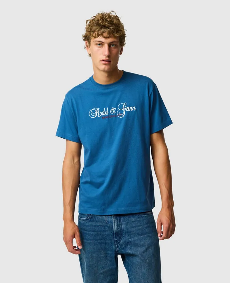 Rodd and Gunn Wendon Valley T-Shirt in Denim-1