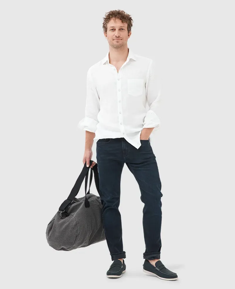 Rodd and Gunn Weston Straight Italian Denim in Blue/Black-3