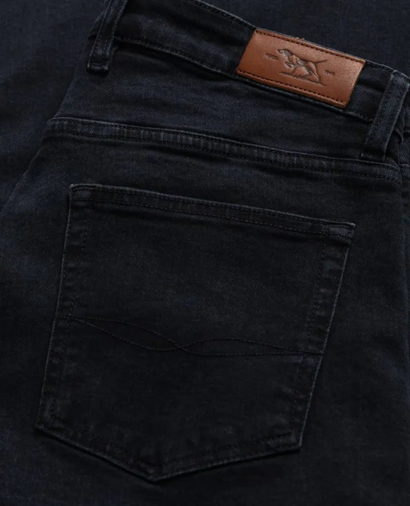 Rodd and Gunn Weston Straight Italian Denim in Blue/Black-5
