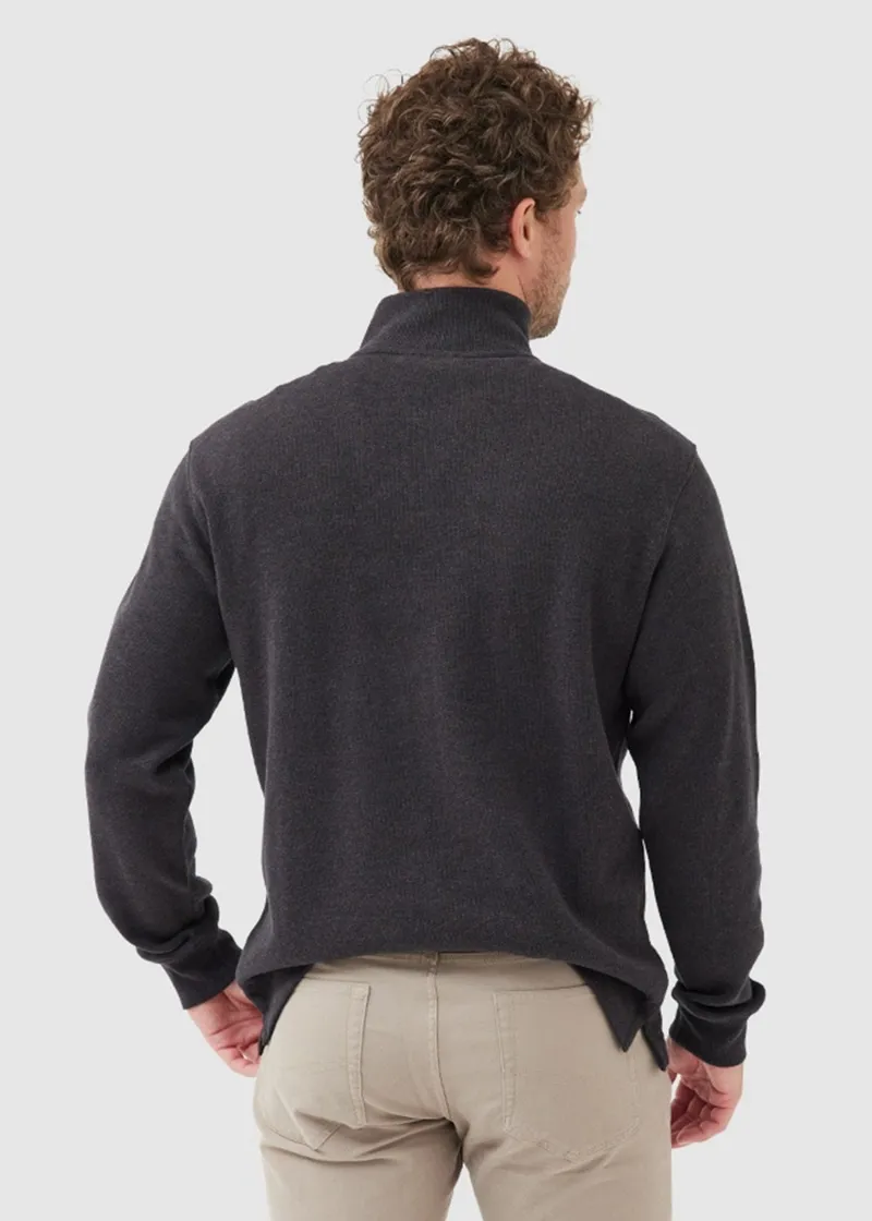 Rodd and Gunn Alton Ave Quarter Zip Sweat Mud-2