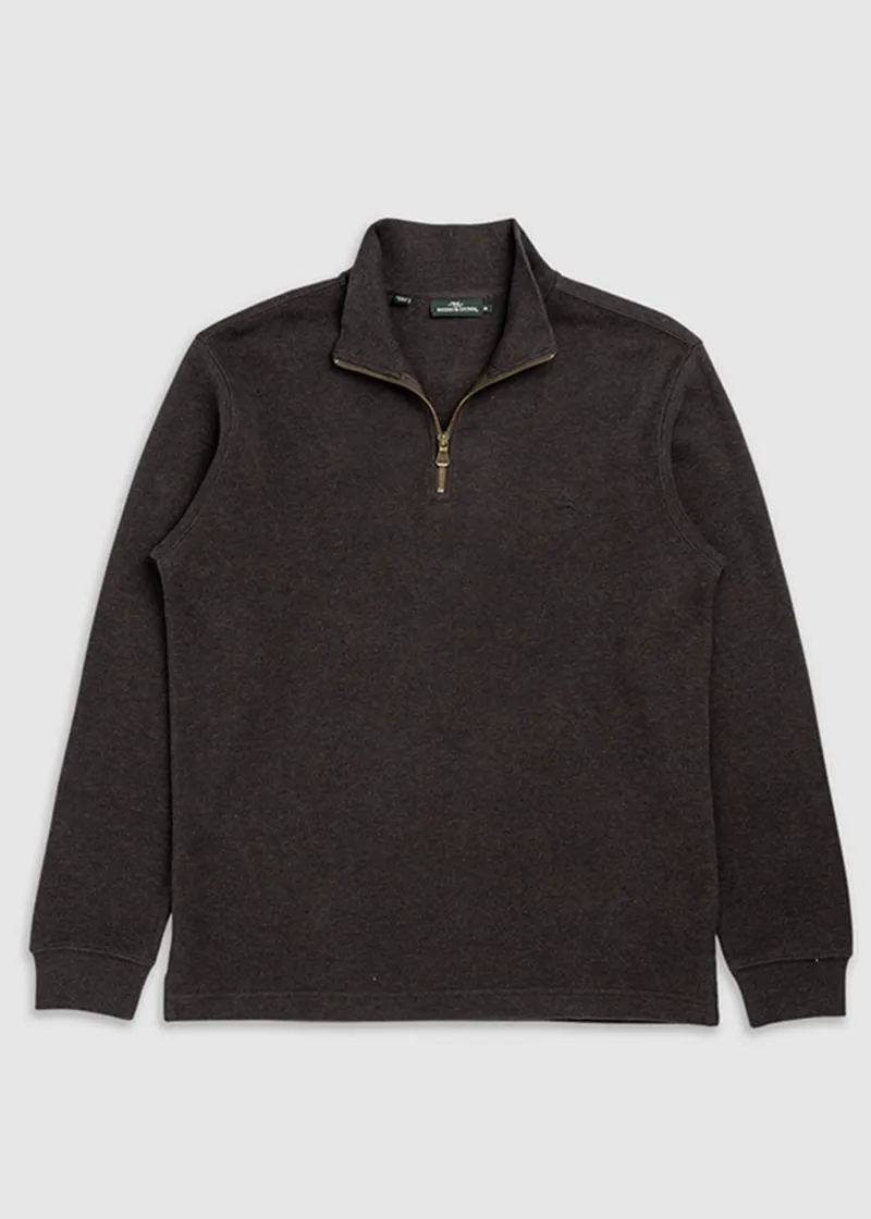 Rodd and Gunn Alton Ave Quarter Zip Sweat Mud-3