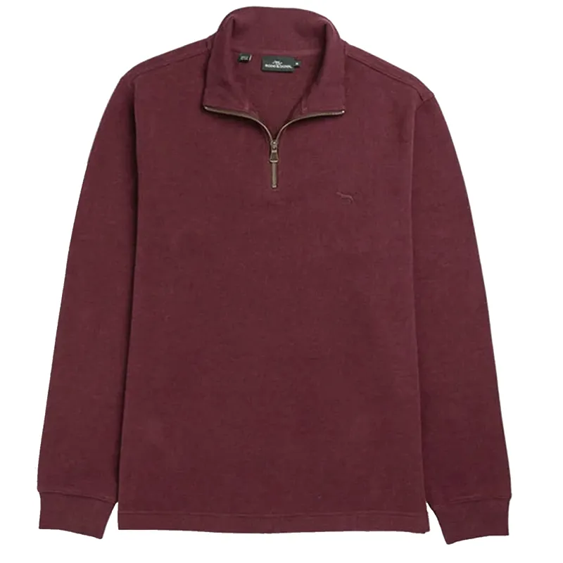 Rodd and Gunn Alton Ave Quarter Zip Sweat Berry