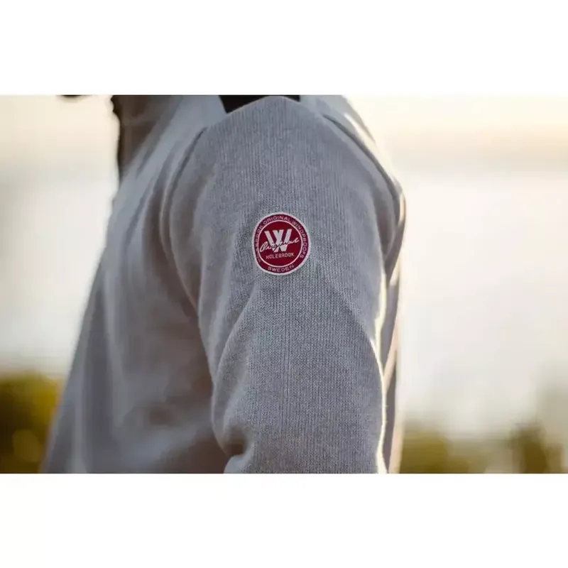 Holebrook Peter Men's Quarter Zip WP Light Grey Melange-1