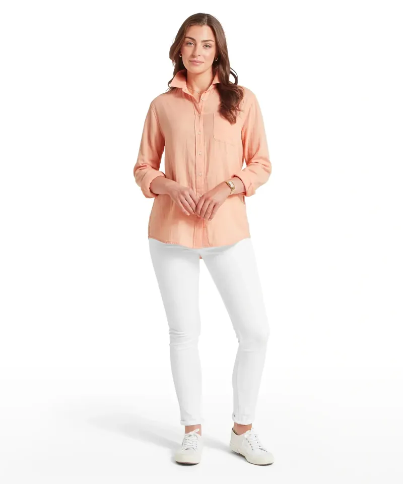 Schoffel Country Ashdon Shirt in Coral Peach-2
