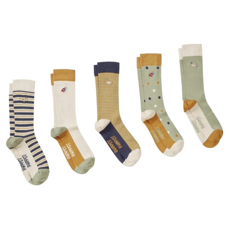 Schoffel Country Bamboo Men's Game Birds Socks in Beige