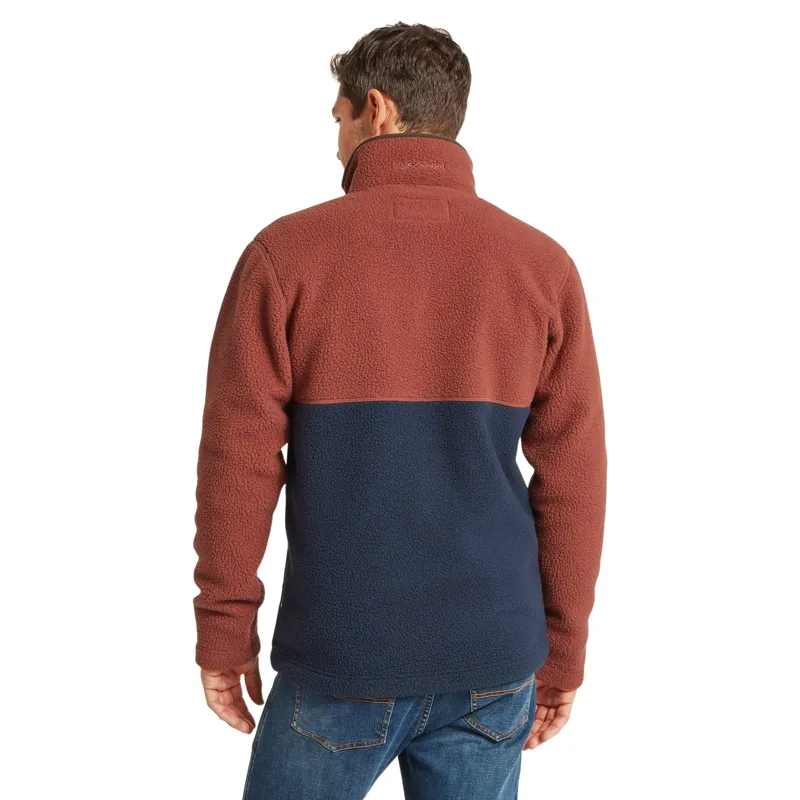 Schoffel Country Berkeley Retro Fleece in True Navy/Brick Red-4