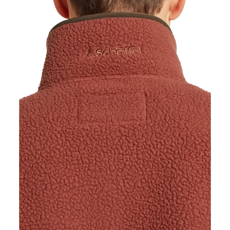 Schoffel Country Berkeley Retro Fleece in True Navy/Brick Red-6