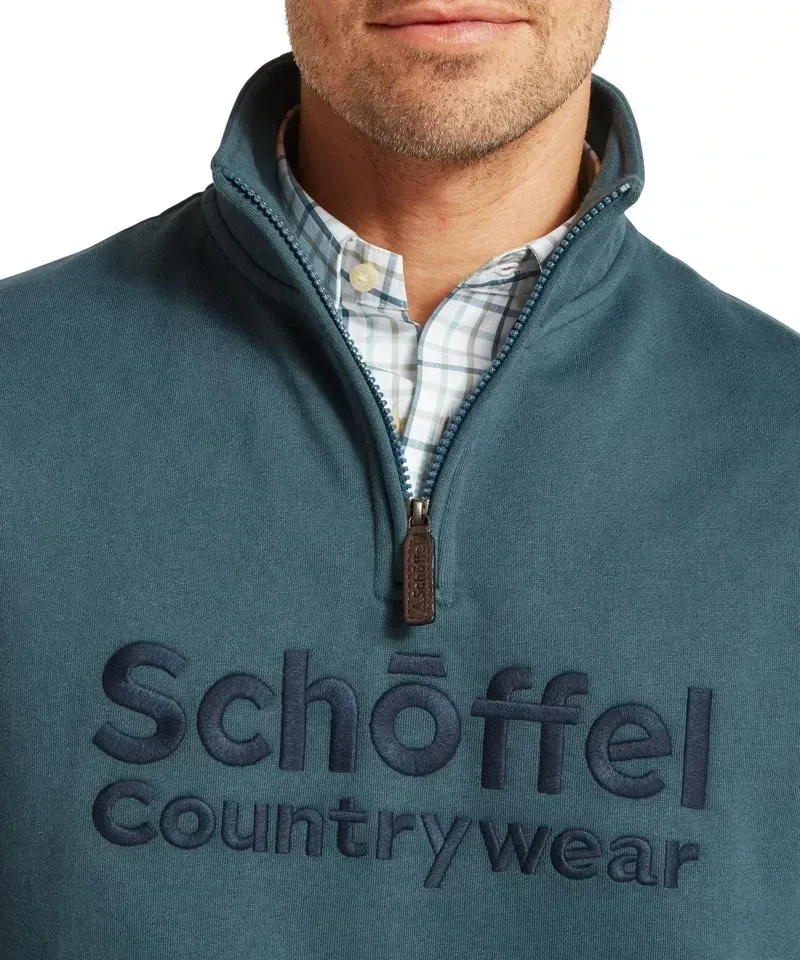 Schoffel Country Bude Sweatshirt in Deep Ocean Blue-5