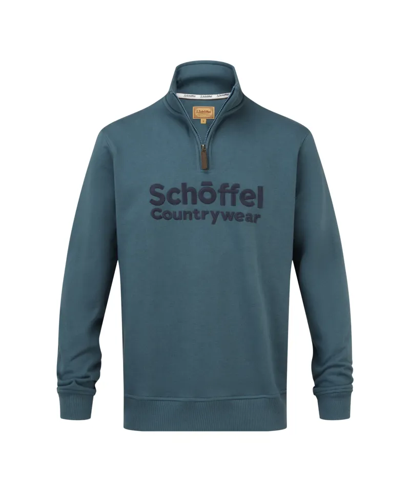 Schoffel Country Bude Sweatshirt in Deep Ocean Blue-7
