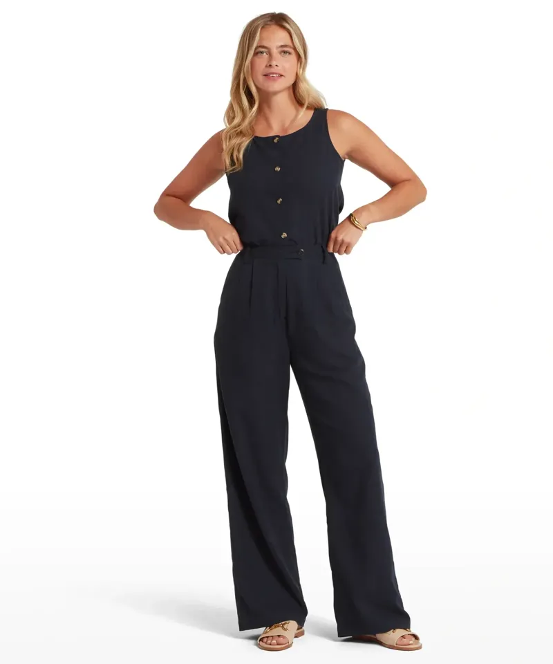 Schoffel Country Dahlia Linen Trousers in Navy-1