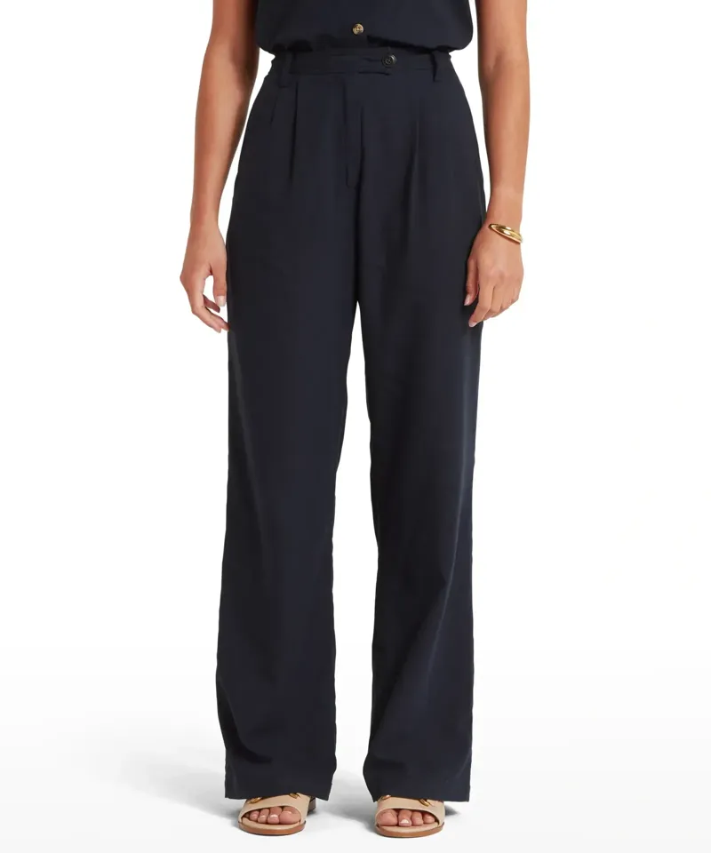 Schoffel Country Dahlia Linen Trousers in Navy-2