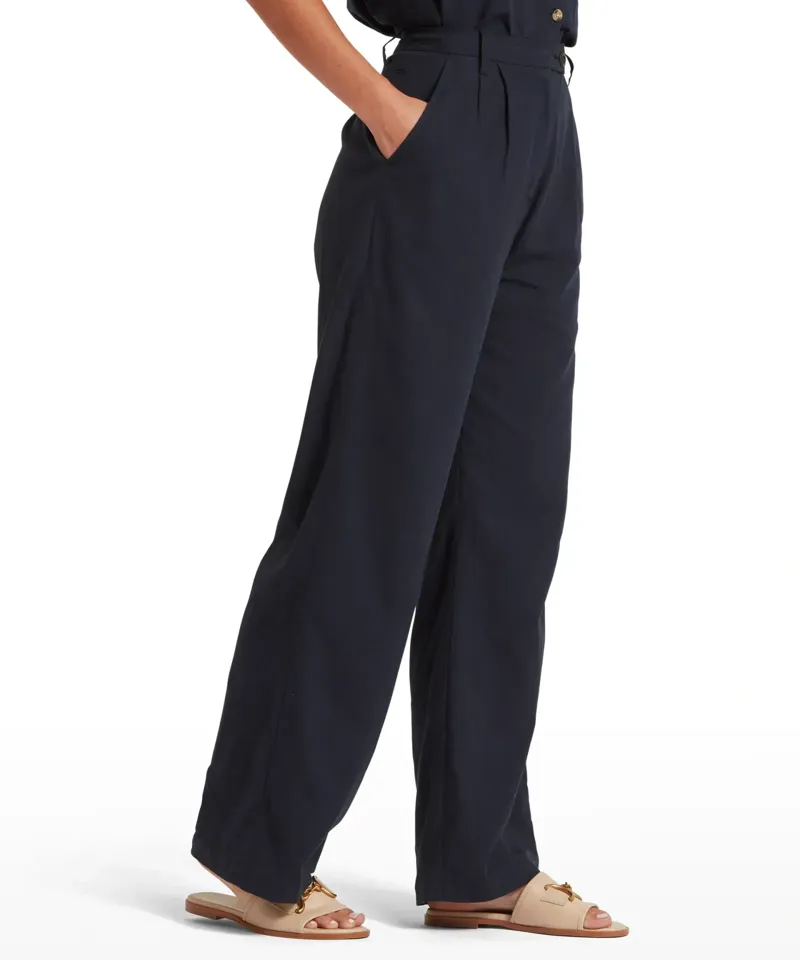 Schoffel Country Dahlia Linen Trousers in Navy-3