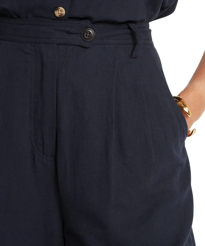 Schoffel Country Dahlia Linen Trousers in Navy-5