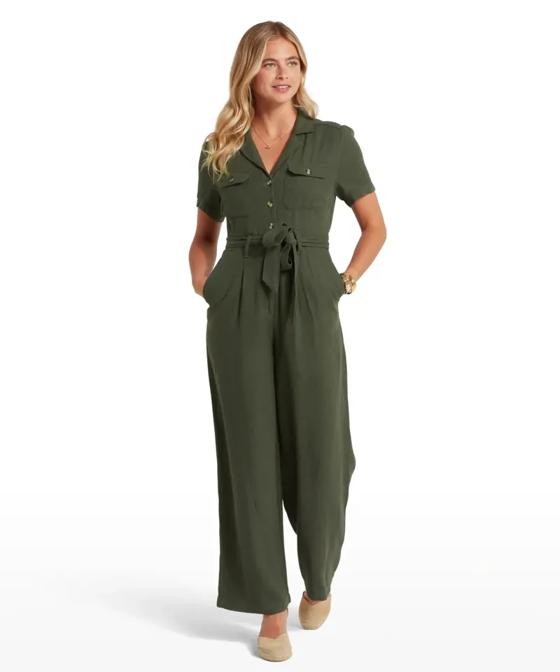 Schoffel Country Daisy Jumpsuit in Beetle Green-1