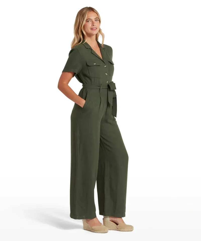 Schoffel Country Daisy Jumpsuit in Beetle Green-2
