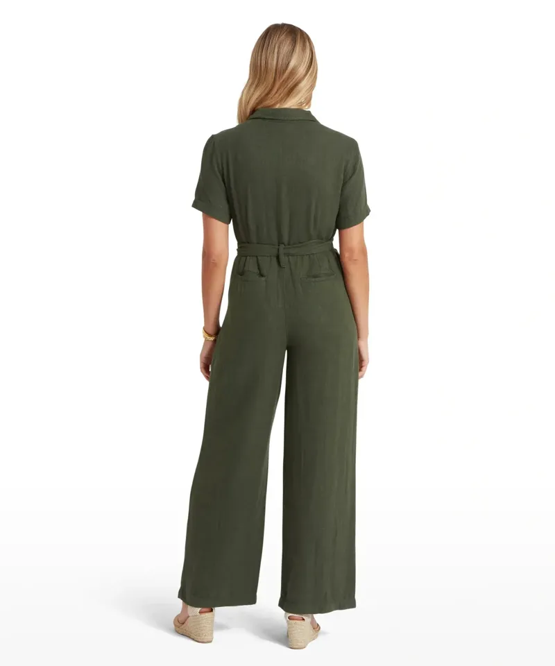 Schoffel Country Daisy Jumpsuit in Beetle Green-3
