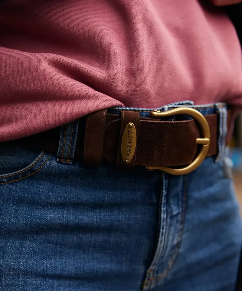 Schoffel Country Dovedale Chocolate Suede Belt -2